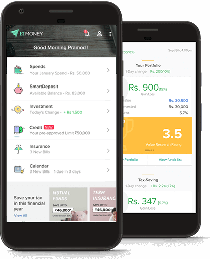 Etmoney Mutual Funds Sip Investment Instant Loans Money Management - send app link